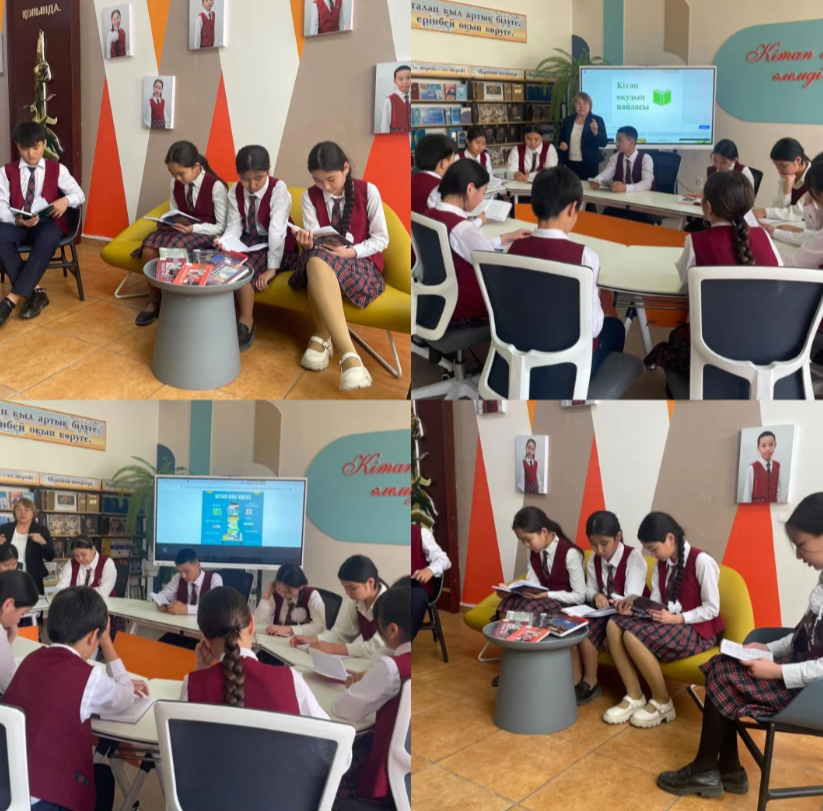 📚23 сәуір- Ұлттық кітап күні мерекесіне орай “ Бірге оқимыз” кітап оқу сағыты ұйымдастырылды.